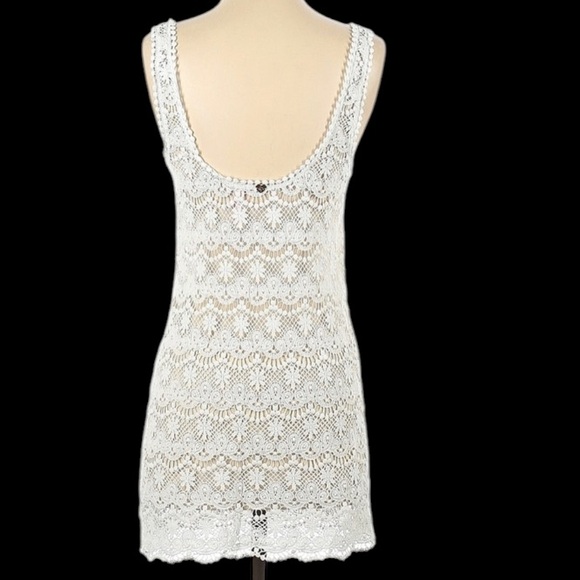 Victoria's Secret Other - Victorias Secret Beach Sexy White Crochet Swim
Coverup sz L
